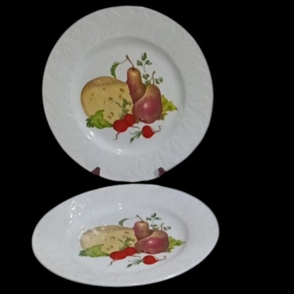 Vintage MCM Ironstone 10" Dinner Plates Spanish Crown Pontesa Design Set of 8 - Picture 6 of 12